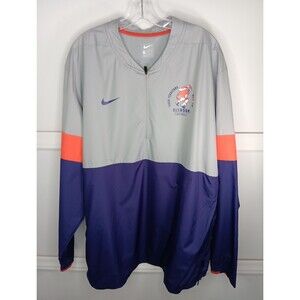 Nike On Field Clemson Football Half Zip Jacket 3XL Gray Purple Orange All In EUC